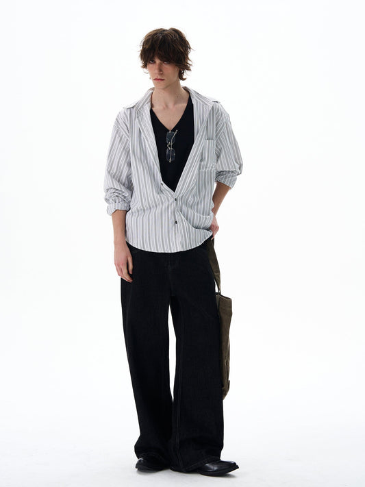 RT No. 12709 VERTICAL STRIPED COLLAR SHIRT
