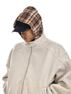 RT No. 12117 PLAID HOODED COAT JK