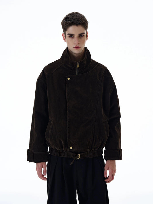 RT No. 20017 BROWN SUEDE COLLAR JK