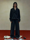 RT No. 29136 DRAPE WIDE BAGGY PANTS
