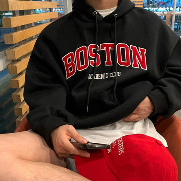 RT No. 12315 BOSTON LETTERED HOODIE