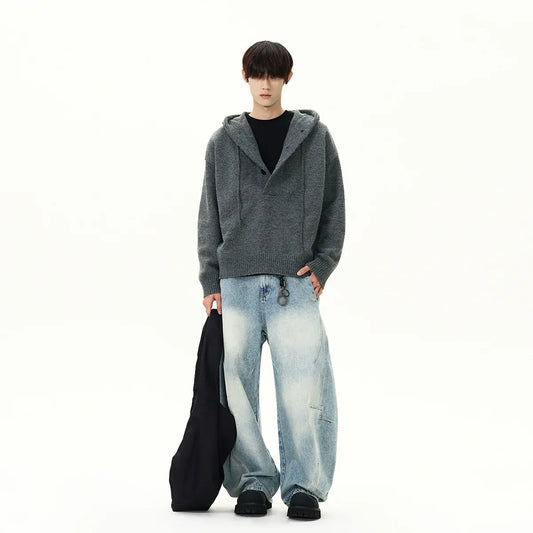 RT No. 40531 KNITWEAR PULLOVER HOODED SWEATER