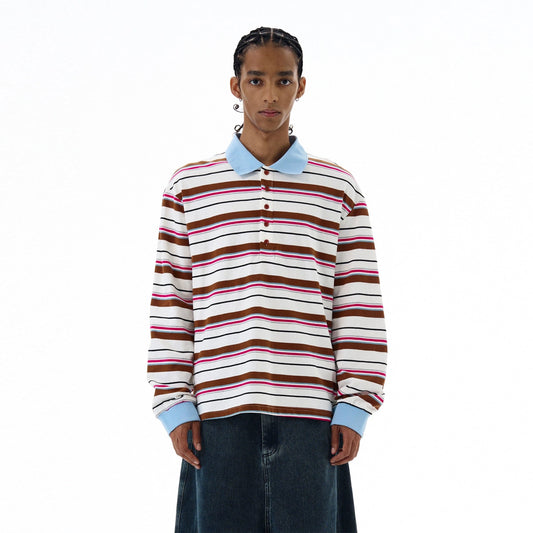 RT No. 19542 STRIPE POLO SWEATER
