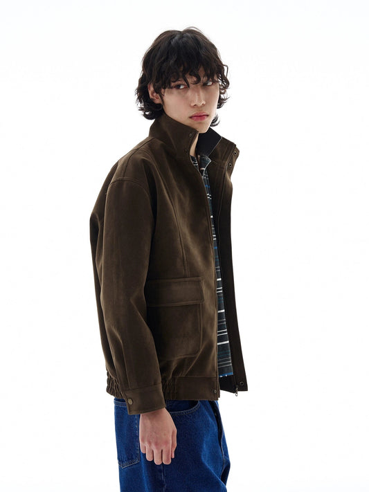 RT No. 25020 BROWN KANAGAWA COLLAR SUEDE JK