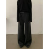 RT No. 28111 DARK GRAY SILHOUETTE BAGGY STRAIGHT PANTS