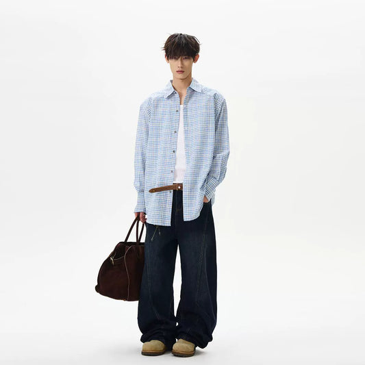 RT No. 40715 PLAID BUTTON UP SHIRT