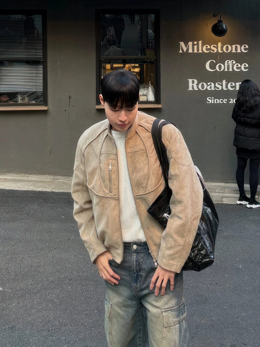 RT No. 32084 RECONSTRUCTED SUEDE ZIP JK
