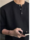 RT No. 18252 KNIT HENRY COLLAR LONGSLEEVE