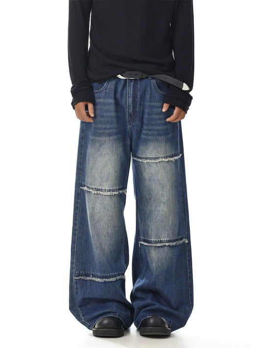 RT No. 32737 WASHED DENIM STRAIGHT JEANS