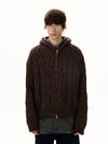 RT No. 50421 KNITWEAR TWIST ZIPPER HOODIE