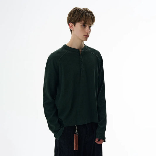 RT No. 42009 HENRY COLLAR WAFFLE ONGSLEEVE