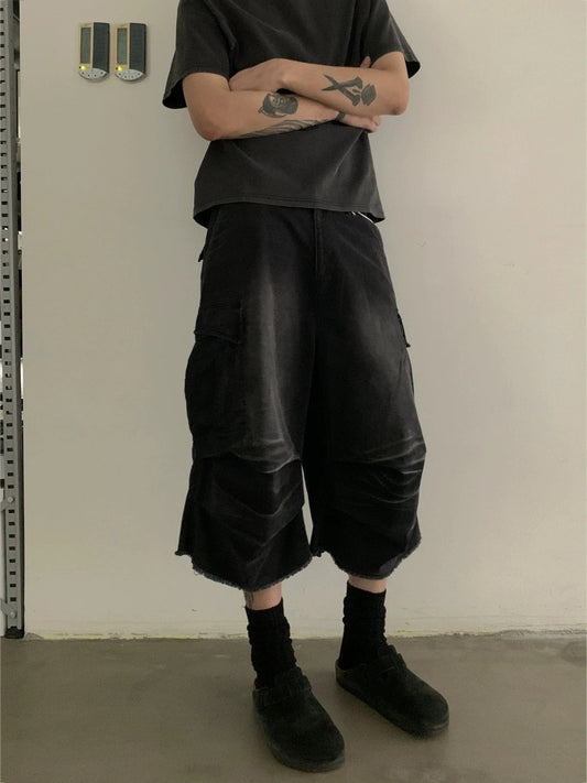 RT No. 19715 PLEATED LONG CARGO SHORTS