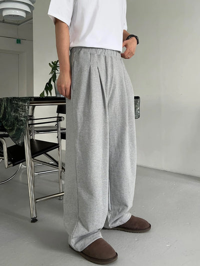 RT No. 11417 FOLDED PLEATED STRAIGHT SWEATPANTS