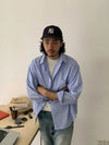 RT No. 29113 STRIPED BUTTON-UP SHIRT