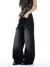 RT No. 19539 WASHED BLACK BAGGY JEANS