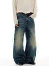 RT No. 55111 WHISKER WIDE STRAIGHT DENIM JEANS