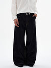 RT No. 55106 PLEATED STRAIGHT DENIM JEANS