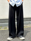 RT No. 18178 BLACK STRAIGHT CASUAL PANTS