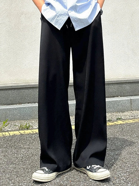 RT No. 18178 BLACK STRAIGHT CASUAL PANTS