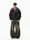 RT No. 50422 FUR COLLAR KNIGHT BUCKLE JACKET