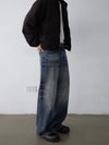 RT No. 32065 WHISKER WASH DENIM STRAIGHT JEANS