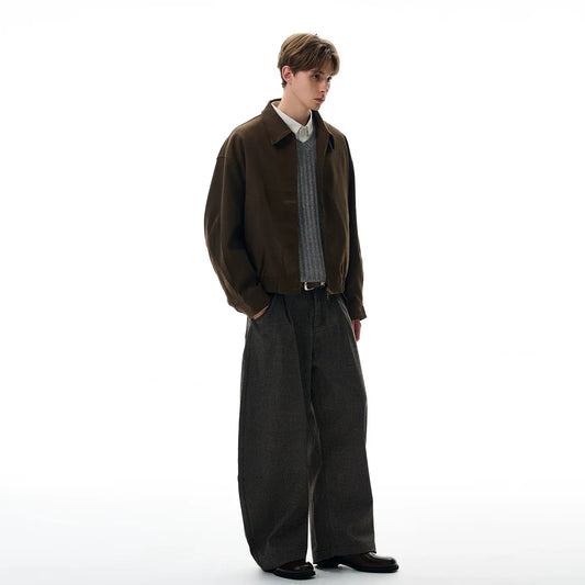 RT No. 40765 KUKI SILHOUETTE CROPPED ZIPPER JACKET