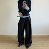 RT No. 40836 PLEATED BAGGY STRAIGHT PANTS