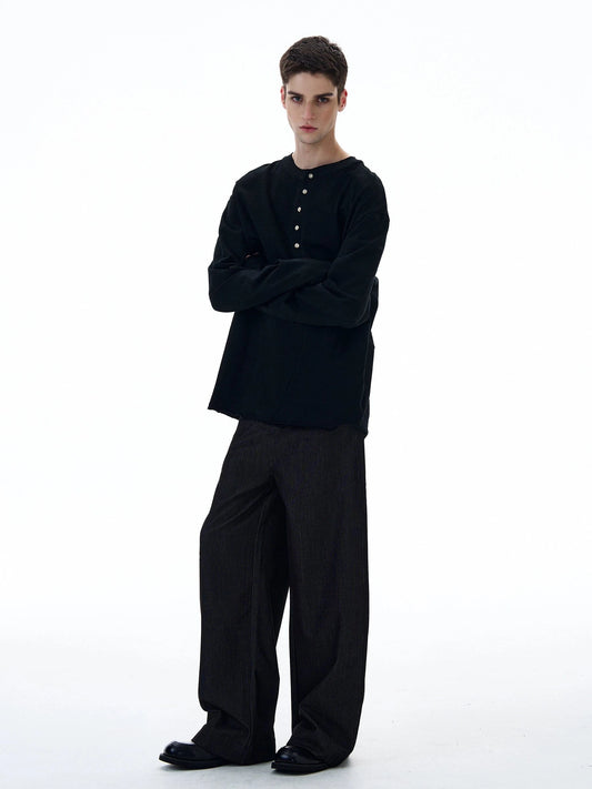 RT No. 20000 IRREGULAR HENRY COLLAR LONG SLEEVE