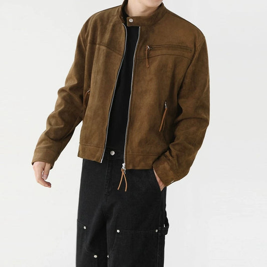RT No. 19002 BROWN SUEDE MOTORCYCLE JK