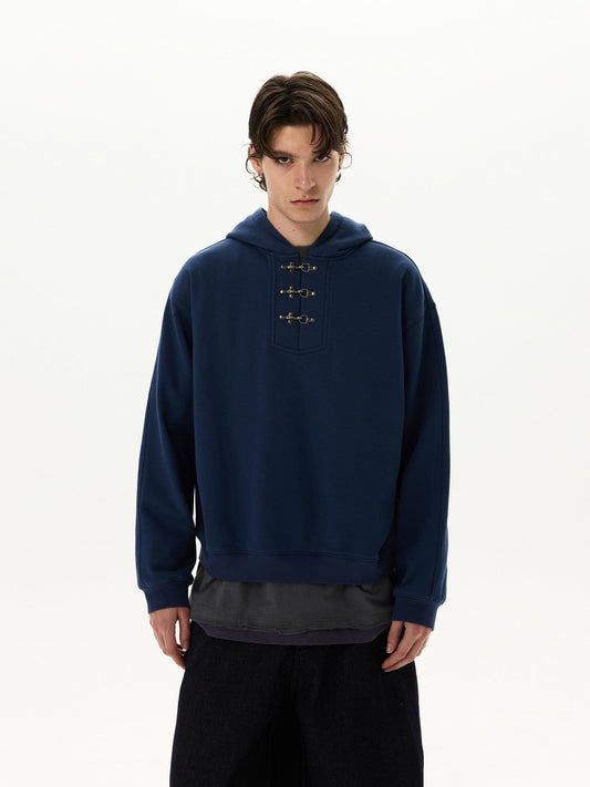 RT No. 59008 BUCKLE COLLAR PULLOVER HOODIE