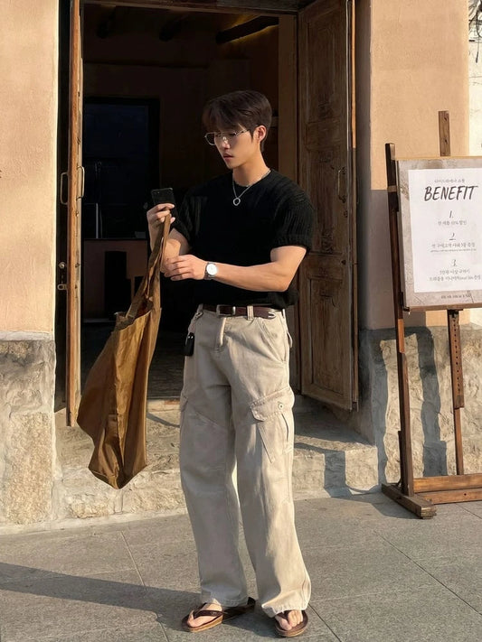 RT No. 19041 RECONSTRUCTED CARGO STRAIGHT PANTS