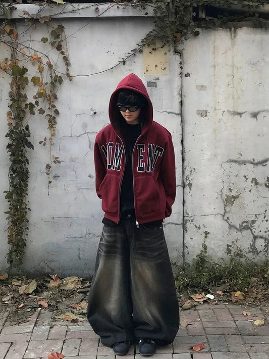 RT No. 32611 WASHED BAGGY STRAIGHT JEANS
