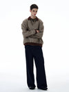 RT No. 20010 COLLAR GRID SWEATER