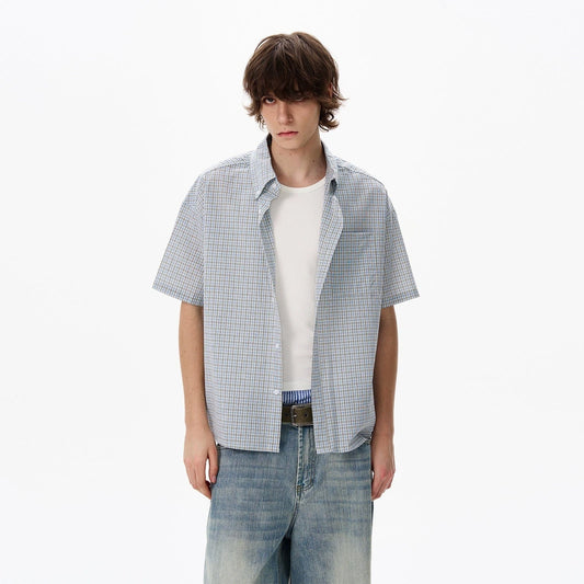 RT No. 18130 PLAID BUTTON-UP SHIRT
