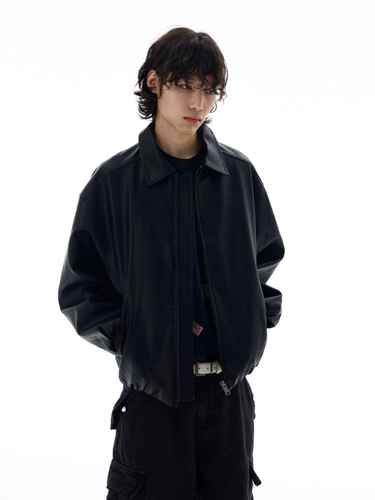 RT No. 25039 ROGUE BLACK ZIPPER LEATHER JK