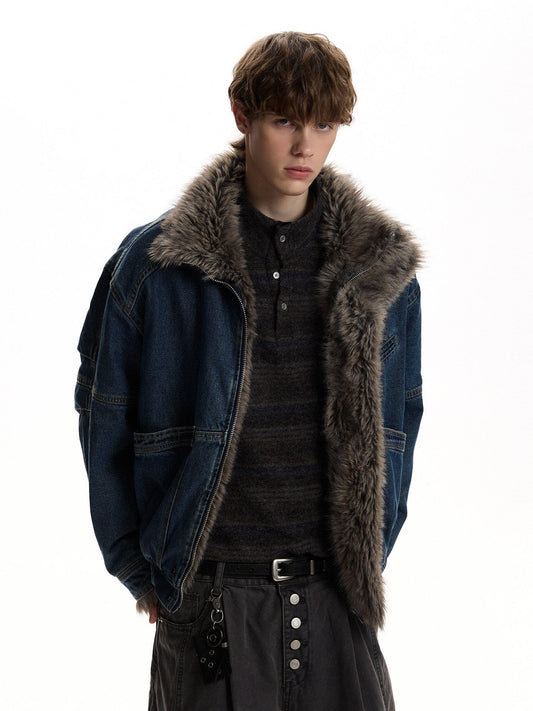 RT No. 59040 WOLF COLLAR DENIM JACKET
