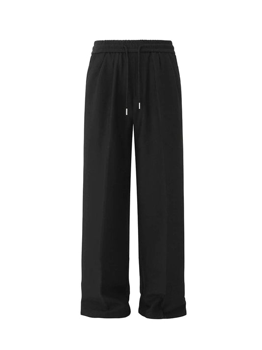 RT No. 18178 BLACK STRAIGHT CASUAL PANTS