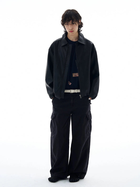 RT No. 25039 ROGUE BLACK ZIPPER LEATHER JK