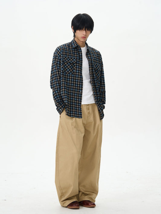 RT No. 12572 PLEATED WIDE STRAIGHT PANTS