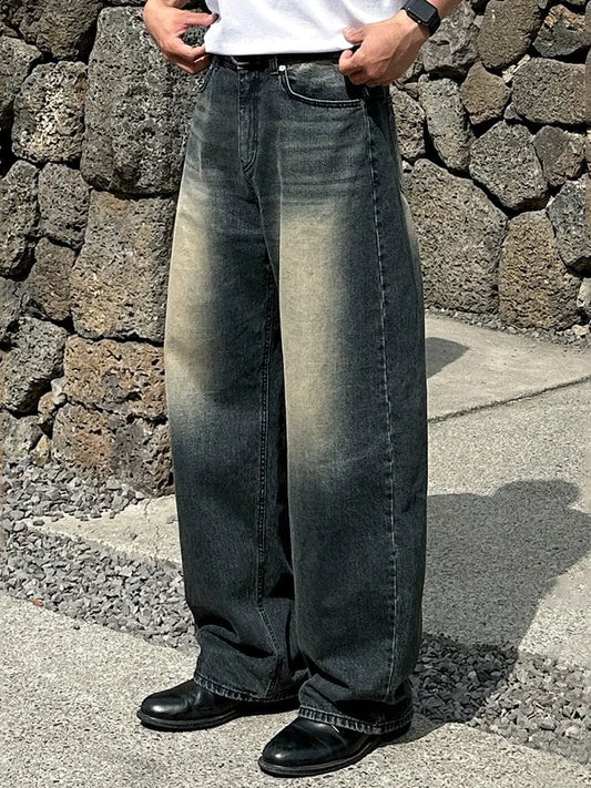 RT No. 18183 WASHED BLUE DENIM STRAIGHT JEANS