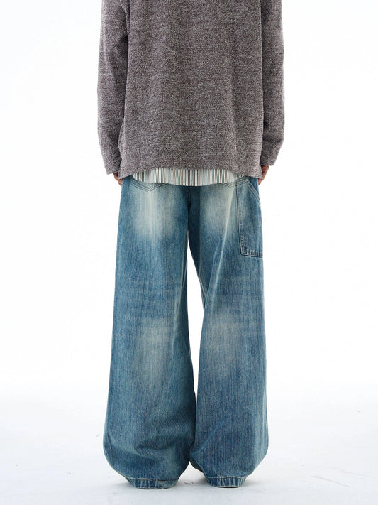 RT No. 19561 BLUE DENIM BAGGY STRAIGHT JEANS