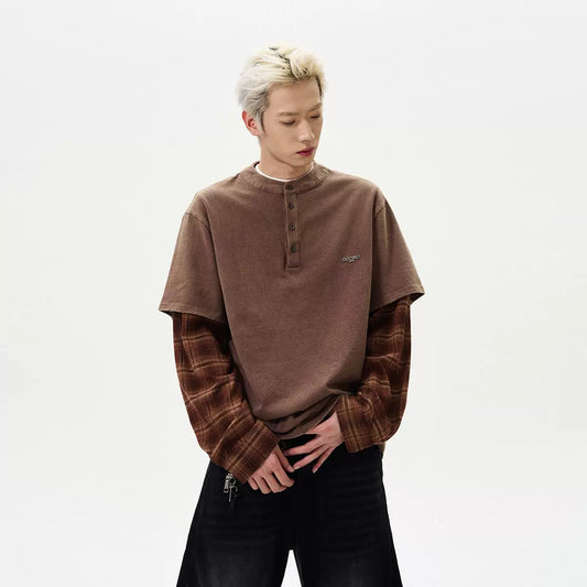 RT No. 40706 HENRY COLLAR PLAID LONGSLEEVE