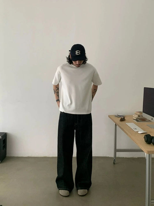 RT No. 19513 DARK DENIM STRAIGHT PANTS