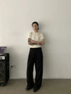 RT No. 19711 PLEATED STRAIGHT PANTS