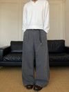 RT No. 50254 PLEATED WIDE STRAIGHT SUIT PANTS