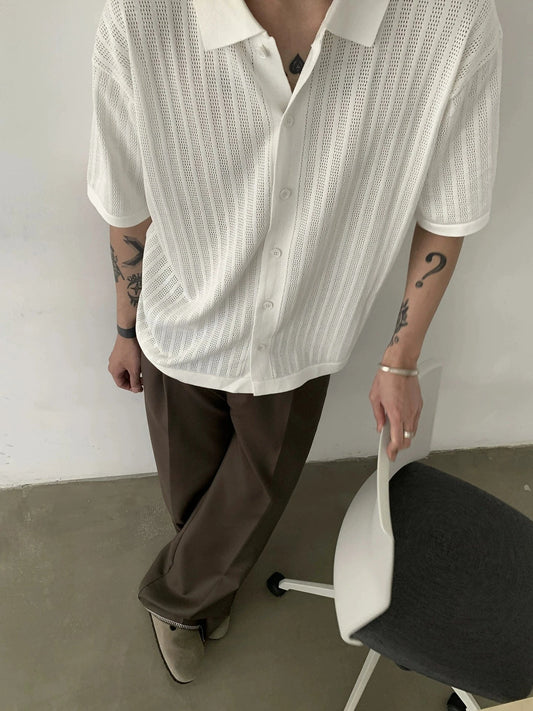 RT No. 19525 KNIT BUTTON-UP S/S SHIRT
