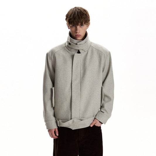 RT No. 59056 WOOLEN TRENCH COLLAR JACKET