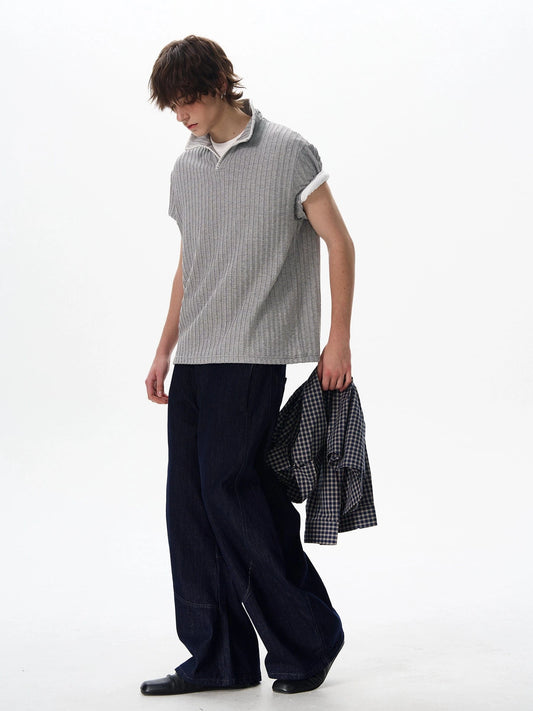 RT No. 18049 KNIT TEXTURED POLO SHORT SLEEVE