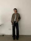 RT No. 28109 BLACK DENIM STRAIGHT JEANS