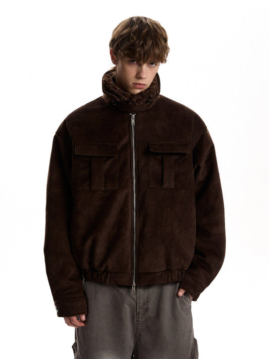 RT No. 59024 WOOLEN FUR COLLAR JACKET